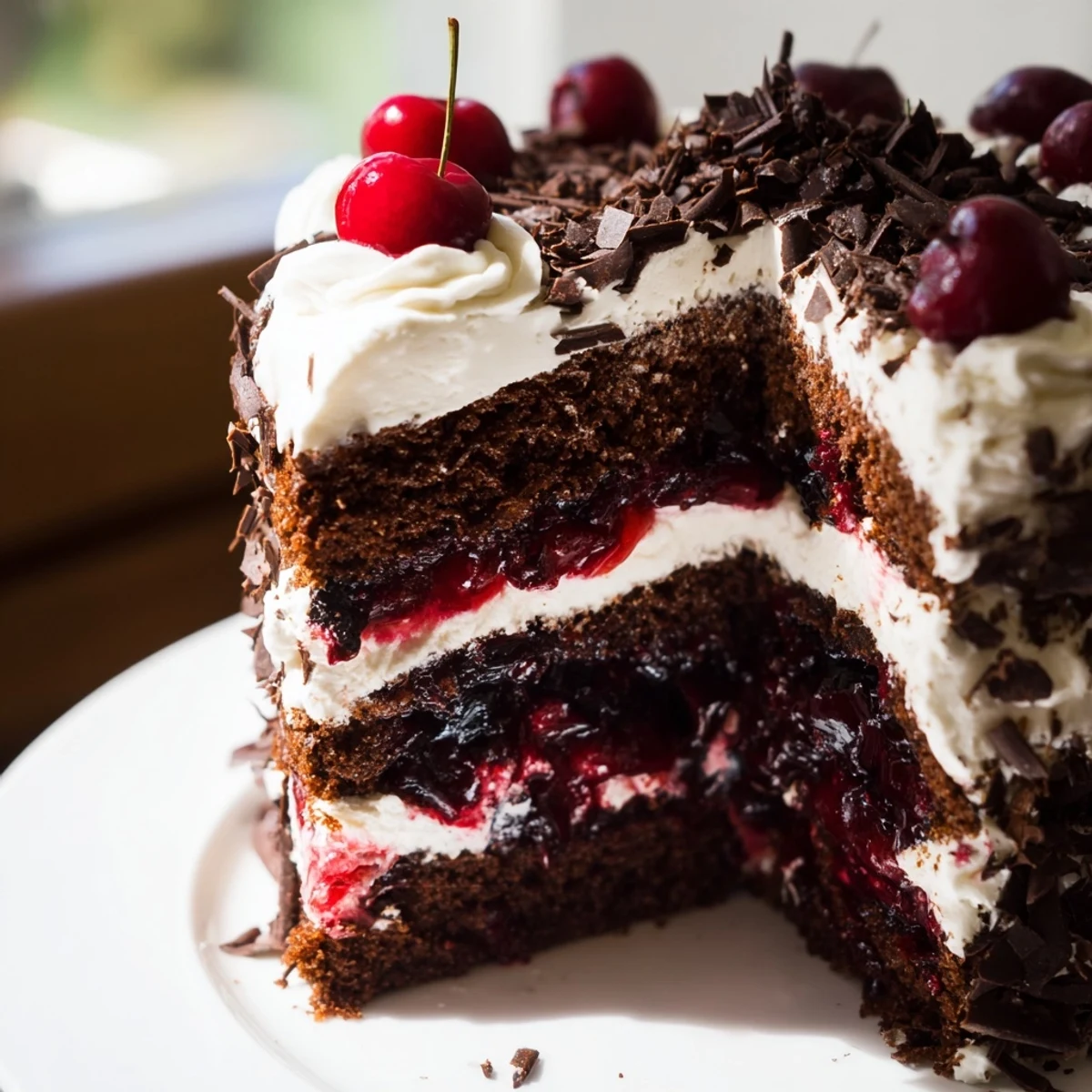Schwarzwald Kirschtorte mit Schokolade
