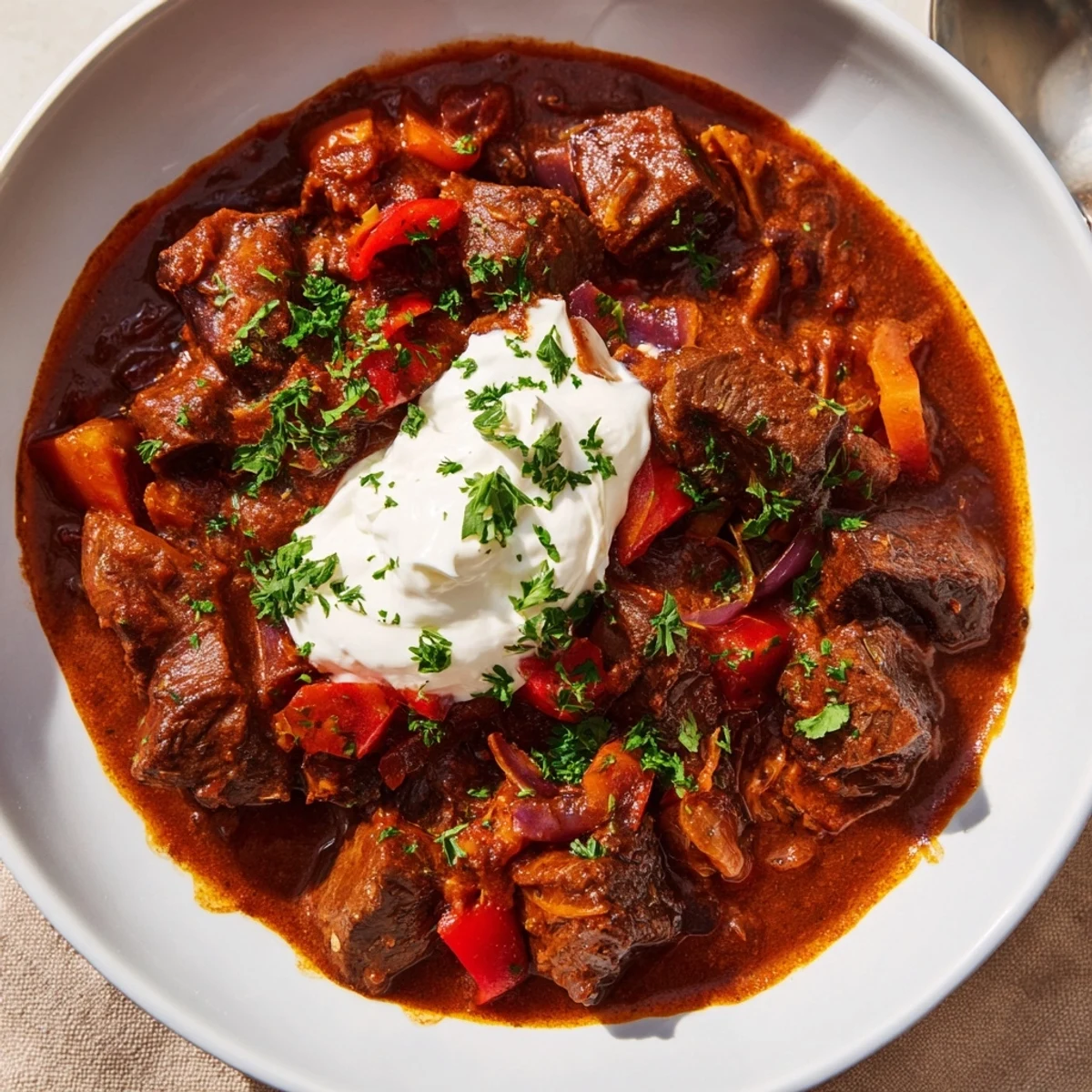 Ungarisches Rind Paprika Eintopf